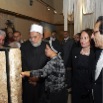 Ms Elham Salah ElDin, Exhibition's Assistant Director, giving a tour for Dr. Ali Goma'a
